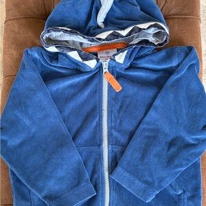 Hanna Andersson Blue Kids Shark Terrycloth Hoodie by